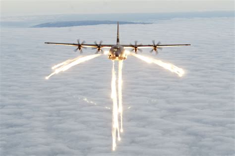 146th Airlift Wing C 130 J Drop Training Flares