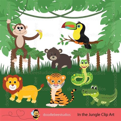 Maybe you would like to learn more about one of these? Jungle Animals Clipart Jungle Friends Clip Art Safari
