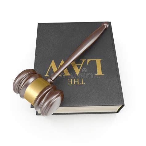 Law Book Gavel White 3d Illustration Stock Illustrations 242 Law Book