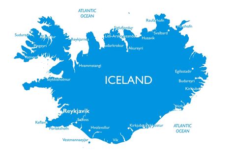 Interactive iceland map on googlemap. Vector map of Iceland | Custom-Designed Illustrations ...