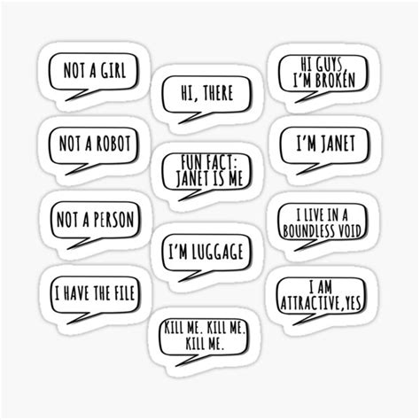 A place to grow old in wandavision. "janet / the good place- quotes" Sticker by aluap106 ...
