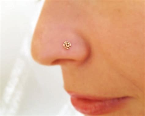 Gold Filled Nose Screw Nose Earring Nose Piercing Tiny Nose Etsy