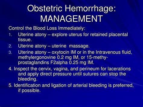 Ppt Obstetric Hemorrhage Powerpoint Presentation Free Download Id