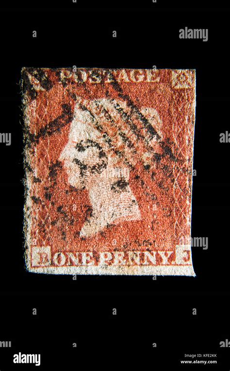 1841 Queen Victoria Penny Red Postage Stamp Stock Photo Alamy