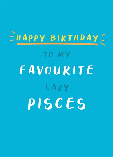 Happy Birthday Lazy Pisces Card Scribbler