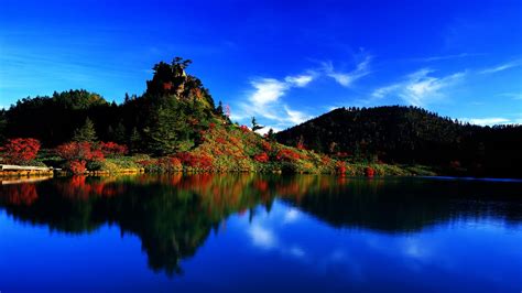 Wallpaper Japan Trees Landscape Colorful Forest Fall Hill Lake