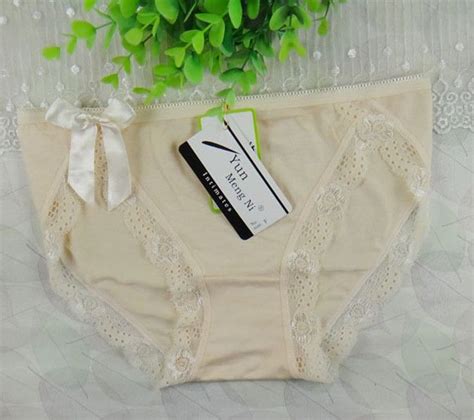 New Women Bamboo Fiber Briefs Summer Lace Trim Satin Side Bowtie Underwear Leggings Colors From