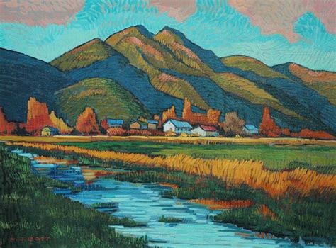 Fraser Valley By Nicholas Bott Painting Canvases Folk Art Painting