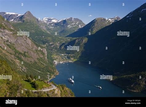 Geirangerfjord Western Fjords Norway Stock Photo Alamy