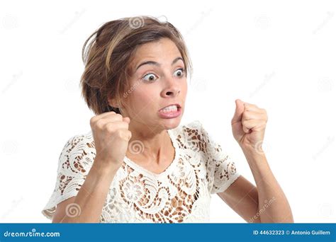 Angry Crazy Woman With Rage Expression Stock Photo Image 44632323