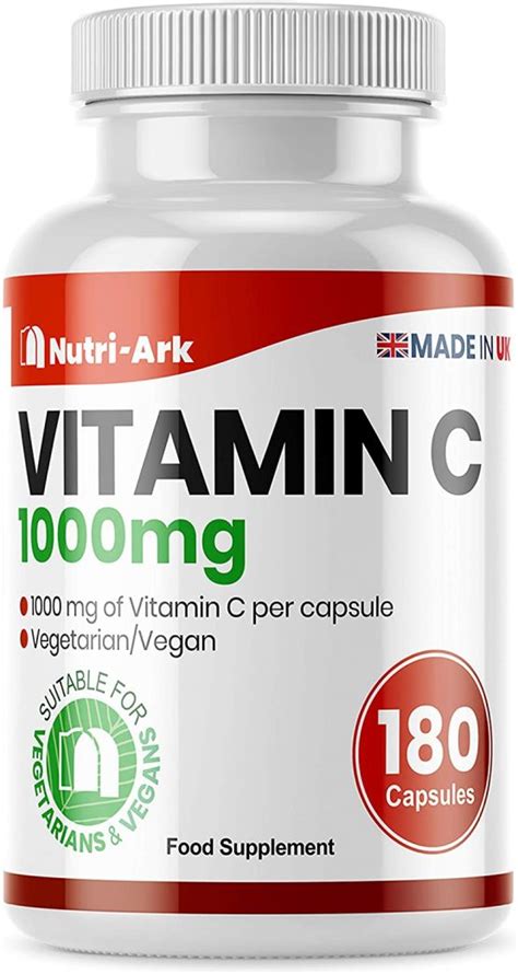 Transparent coated tablet pills with rosehip extract, bioflavonoid label claim: Vitamin C 1000mg 180 Capsules Suitable for Vegetarians ...