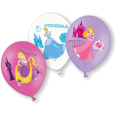 6 Globos De Princesa Disney Rapunzelcenicientaaurora Para El