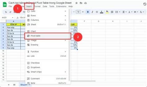 Pivot Table trong Google Sheet là gì Cách sử dụng chi tiết 2024