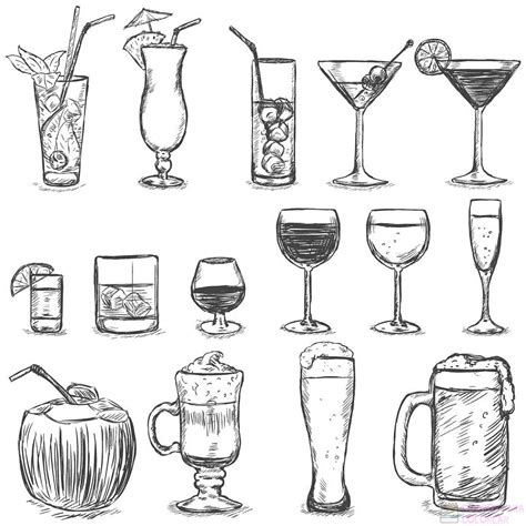 ᐈ Dibujos de BebidasTOP 30Un delicioso boceto Dibujos para Colorear