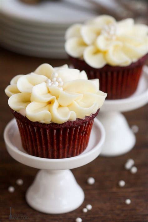 Red velvet cupcakes are so striking with their brilliantly red color that is topped with lovely swirls of cream cheese frosting. Red Velvet Cupcakes | Recipe | Red velvet cupcakes, Velvet ...