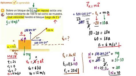 Segunda Ley De Newton Dinamica Lineal Problema 02 Youtube Images And