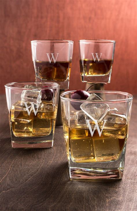 Personalized Rocks Glasses Set Of 4 Personalized Rocks Glasses Monogramed Ts Glasses