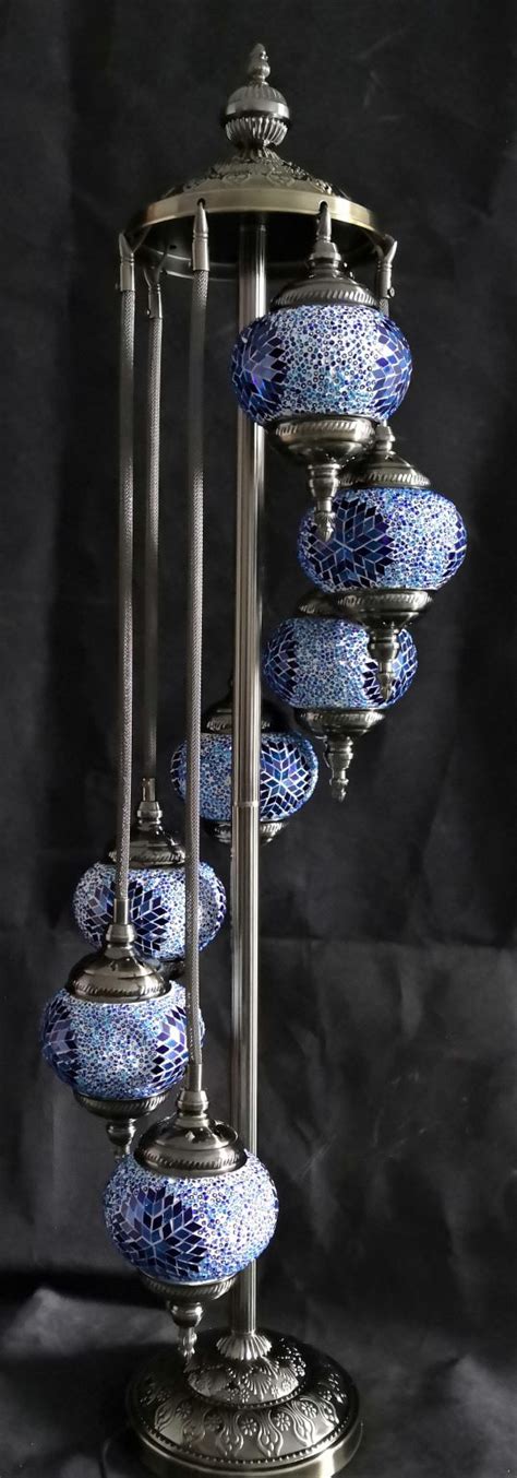 Turkish Mosaic Lamp Multi Coloured 7 Tier Carolina Trading