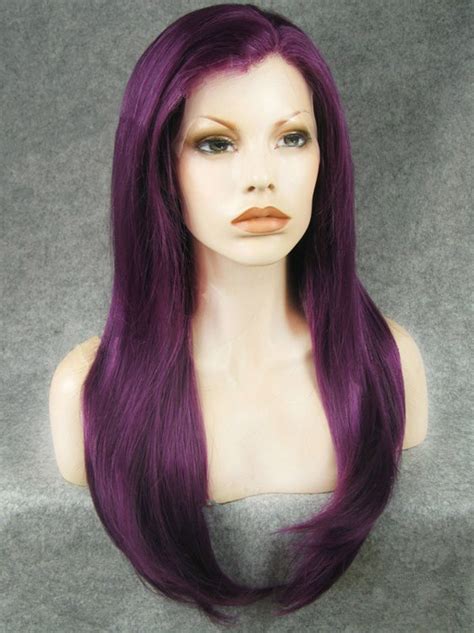 Synthetic Wigs Purple 20 Synthetic Wigs Lace Front Wigs Vgw05009