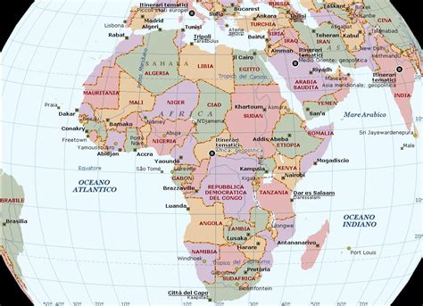 Africa Carta Geografica Mappa Gratis E Ricette Dellafrica
