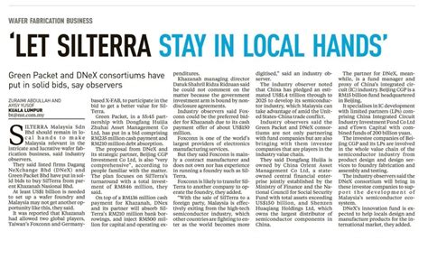 Buybacks, constant pr, and fixing the russell issue quickly. Another Brick in the Wall: Silterra: Selling local or ...