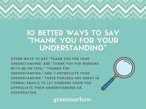 10 Better Ways To Say Thank You For Your Understanding