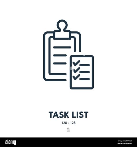 Task List Icon Checklist To Do List Check Mark Editable Stroke