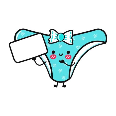 Premium Vector Cute Funny Panties With Poster