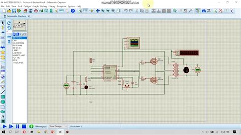 Simulasi Rangkaian Inverter 12 Volt Dc To 220 Volt Ac 50 Hz Proteus 8
