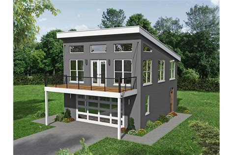 Contemporary House 1 Bedrms 2 Baths 831 Sq Ft Plan 196 1103