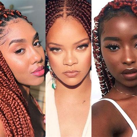 12 Fierce Red Box Braids Styles To Try In 2023 Marie Claire