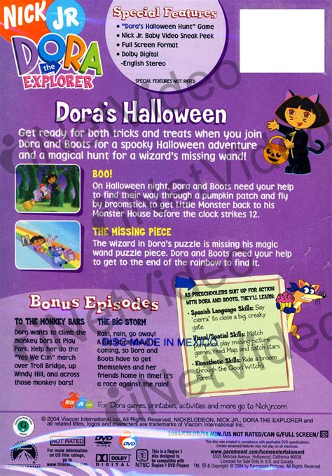 Dora The Explorer Doras Halloween On Dvd Movie