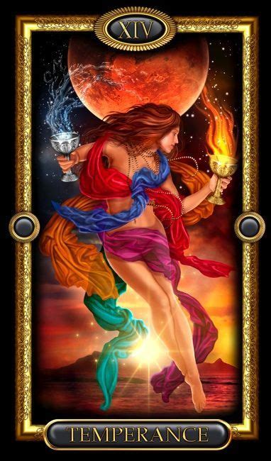 Temperance card #14 represents coolness in the face of shifting emotional tides. Pin by Anahata Ashra-El on ORACLES | Tarot cards art, Card ...