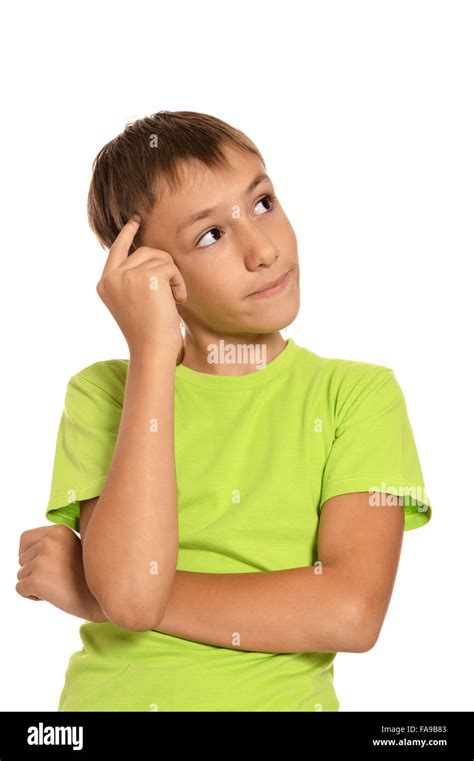 Portrait Of A Thoughtful Teenage Boy Stock Photo Alamy