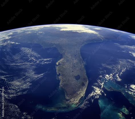 Satellite View Of The Florida United States Elements Of This Image