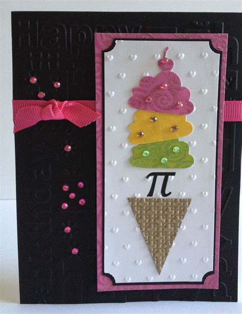 Printable birhday card for teacher. Birthday card for your favorite math teacher...a little "pi and ice cream" or "pi a la mode ...