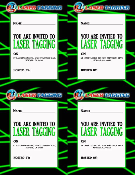 Hier gelangen sie zu einer großen auswahl. Einladung Lasertag Ausdrucken | Geburtstagseinladungen zum ausdrucken, Laser tag, Einladungsvorlage