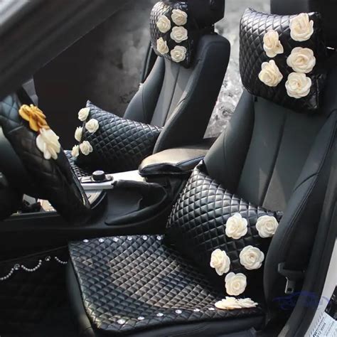 girls black rose women car accessories interior set for audi q5 q3 q7 for kia rio for mazda 6 cx
