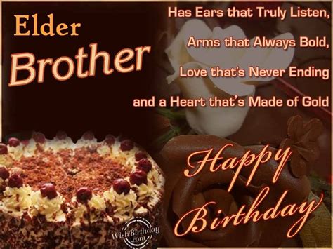 Birthday Wishes For Elder Brother