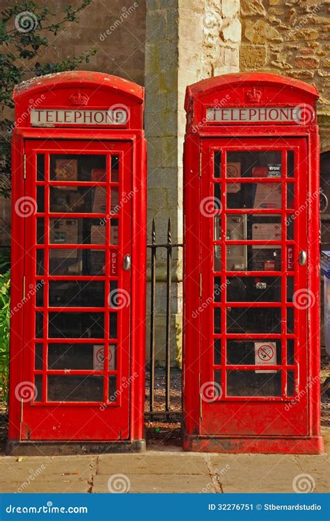 Two British Red Phone Booth Stock Image Image Of Landmark Britain