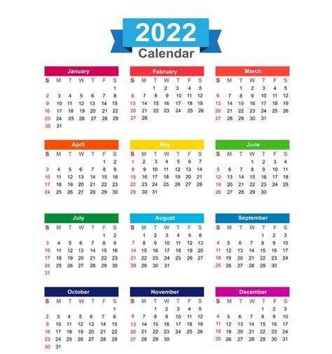 Calendário 2022 Para Imprimir → Datas E Feriados Em Modelo Pdf