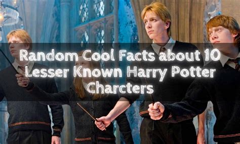 Random Cool Facts About Lesser Known Harry Potter Characters
