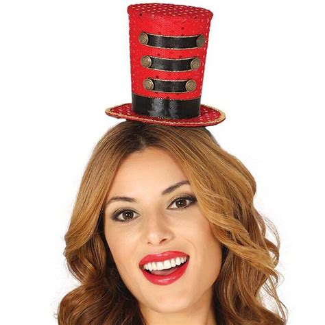 Ringmaster Mini Hat On Headband Ladies Greatest Showman Fancy Dress