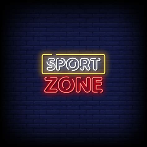 Sport Zone Neon Signs Style Text Vector 2187454 Vector Art At Vecteezy