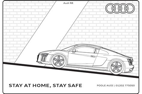 Audi R8 Coloring Pages