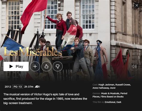 how to watch les miserables on netflix from anywhere