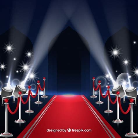 Red Carpet Background In Realistic Style Red Carpet