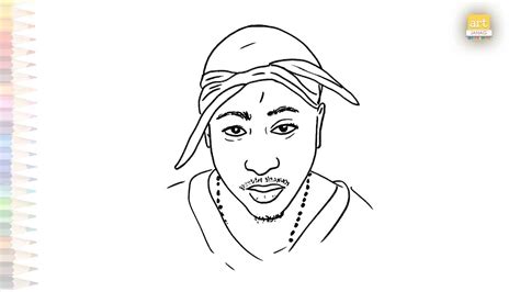 Tupac Shakur Drawing American Rapper Drawing Easy How To Draw Tupac