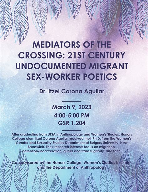 Mediators Of The Crossing 21st Century Womens History Month Utsa University Of Texas At