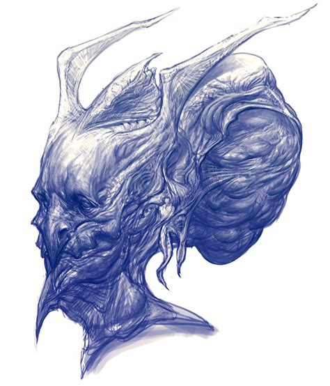 Evil Demon Head By Robotpencil On Deviantart